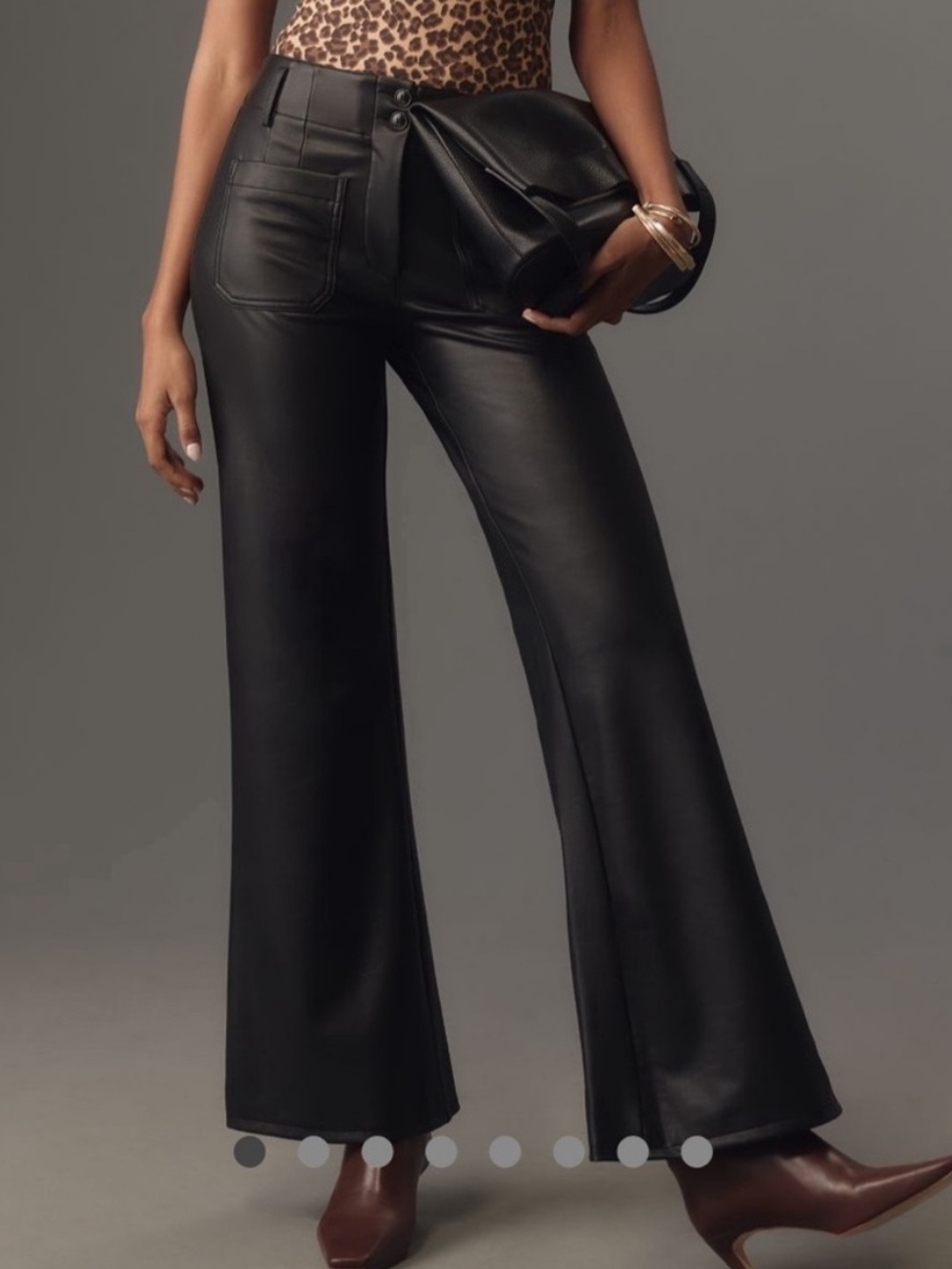 Maeve sz 28  faux leather pants Junie Jean Collette cut